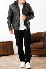 Blouson Cuir Homme Philadelphia Black Sheep Rub Off