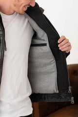 Blouson Cuir Homme Philadelphia Black Sheep Rub Off