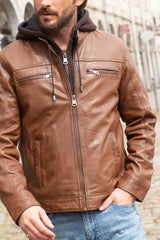 Blouson Cuir Homme Philadelphia Cognac