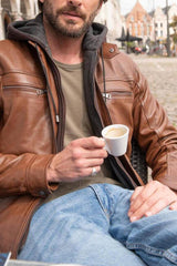 Blouson Cuir Homme Philadelphia Cognac