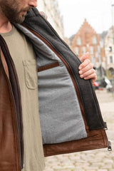 Blouson Cuir Homme Philadelphia Cognac