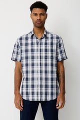 Chemise M/C Paddock's à Carreaux Navy