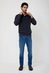 Gilet Zippé Paddock's en maille Col montant Navy
