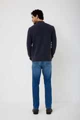 Pull Zippé Paddock's Col Camionneur Navy