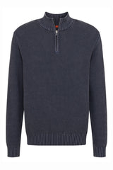 Pull Zippé Paddock's Col Camionneur Navy