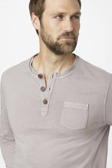 T-Shirt ML Paddock's Henley Boutons Grey