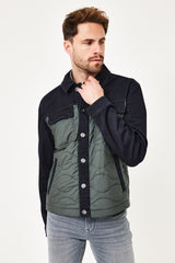Blouson Bi-Matière Paddock's Denim Dark Blue