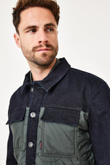 Blouson Bi-Matière Paddock's Denim Dark Blue