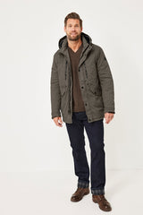 Parka à capuche Repoint Korwin olive