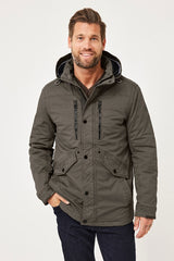 Parka à capuche Repoint Korwin olive