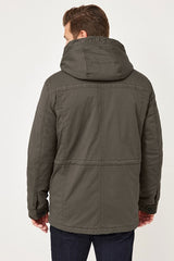 Parka à capuche Repoint Korwin olive