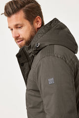 Parka à capuche Repoint Korwin olive