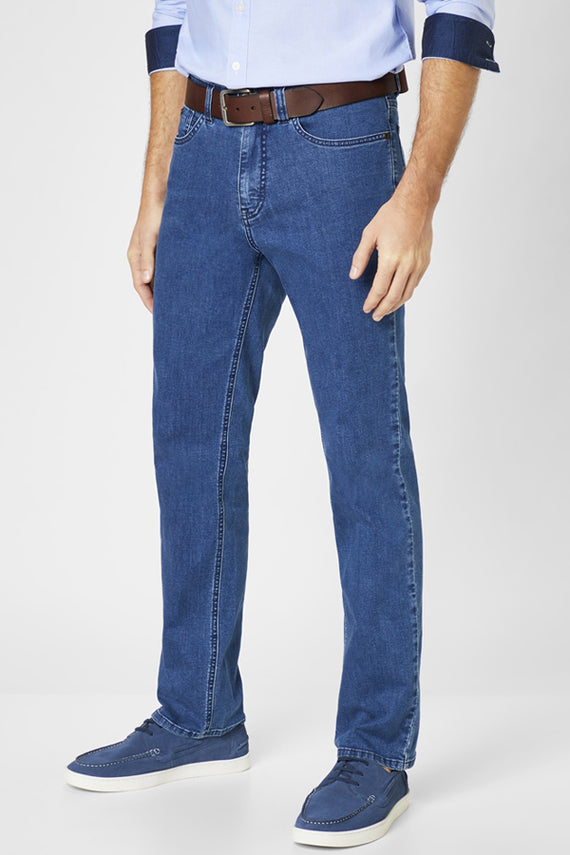 Bench Jeans Stuart homme, coupe droite, Pacquet Double, Indigo/Bleu moyen Bench Jeans Stuart homme, coupe droite, Pacquet Double, Indigo/Bleu moyen