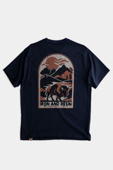 Tee-Shirt M/C Iron And Resin Buffalo Navy
