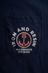 Tee-Shirt M/C Iron And Resin Buffalo Navy