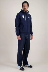 Sweat Zippé à Capuche Gulf Navy