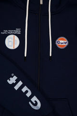 Sweat Zippé à Capuche Gulf Navy
