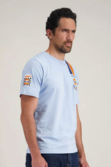 Tee-Shirt M/C Gulf Legend Light Blue
