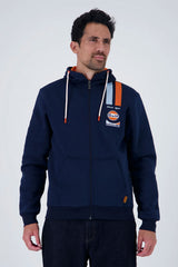 Sweat Zippé Gulf à Capuche Navy