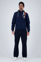 Sweat Zippé Gulf à Capuche Navy