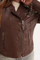 Blouson Cuir Femme Von Dutch Bison