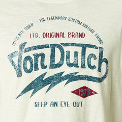 Tee-Shirt Von Dutch Col Rond effet Flammé