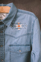 Chemise en Jean's Iron And Resin Bleach