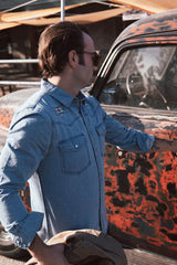 Chemise en Jean's Iron And Resin Bleach