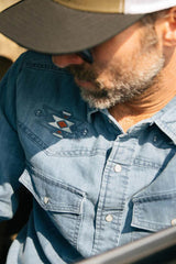 Chemise en Jean's Iron And Resin Bleach