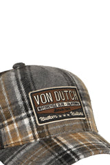 Casquette Von Dutch Baseball Flanelle à Carreaux