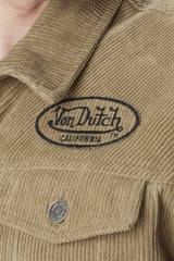 Veste Von Dutch en Velours Côtelé  Camel