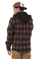 Surchemise à Capuche Von Dutch à Carreaux Rouge & Noir