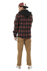 Surchemise à Capuche Von Dutch à Carreaux Rouge & Noir