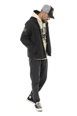 Surchemise à Capuche  Von dutch en Twill Noir
