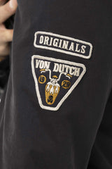 Surchemise à Capuche  Von dutch en Twill Noir