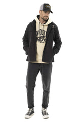 Surchemise à Capuche  Von dutch en Twill Noir