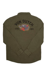 Surchemise Von Dutch Avec Broderie Kaki