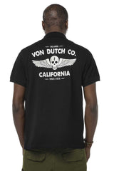 Polo Von Dutch Maille Piquée Noir.