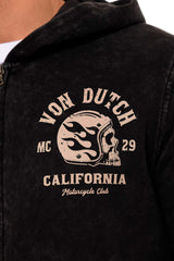 Sweat Zippé Von Dutch à Capuche Anthracite