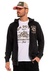 Sweat Zippé Von Dutch à Capuche Anthracite