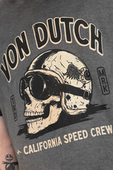 Tee-Shirt M/C Von dutch Gary Anthracite