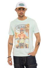 Tee-Shirt M/C Von dutch Girl Vert Pâle