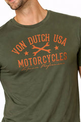 Tee-Shirt M/C Von dutch Log5 Kaki