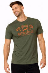 Tee-Shirt M/C Von dutch Log5 Kaki