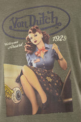 Tee-Shirt Von Dutch Pinup Kaki