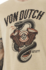 Tee-Shirt Von Dutch Beige VIBRA