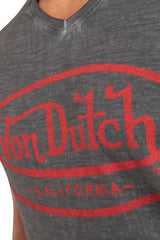 Tee shirt Von Dutch Col V Gris