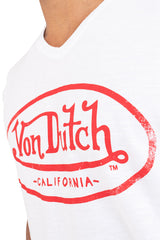 Tee shirt Von Dutch Blanc Col V