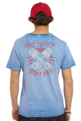 Tee-Shirt M/C Von dutch Pist Bleu