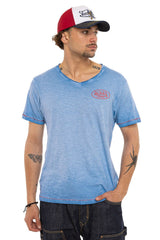 Tee-Shirt M/C Von dutch Pist Bleu